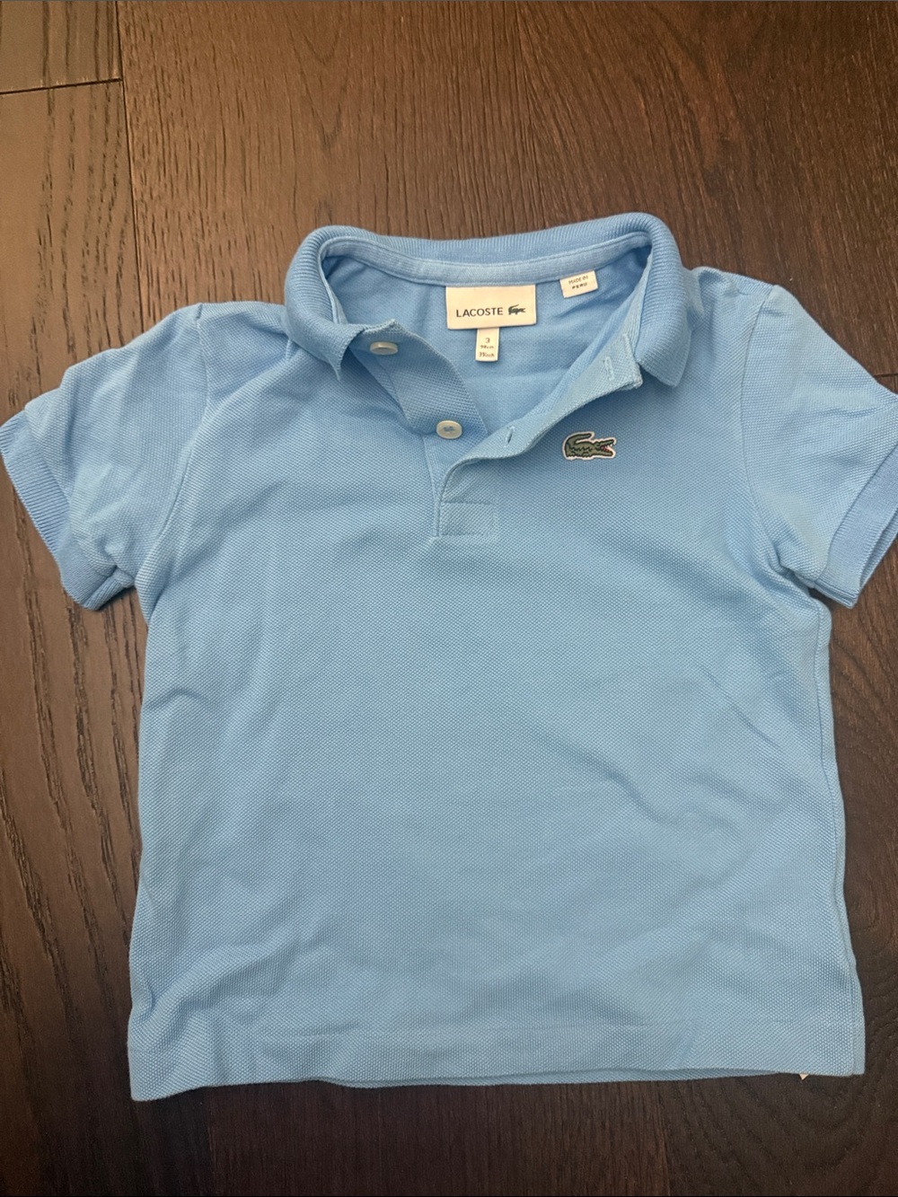 Lacoste Kids Sky Blue Short Sleeve Polo